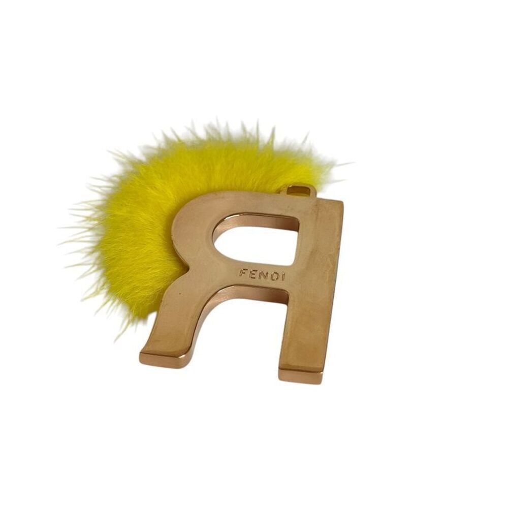 Good Fendi Abclick Initial Charm R Gold Color Yel… - image 7